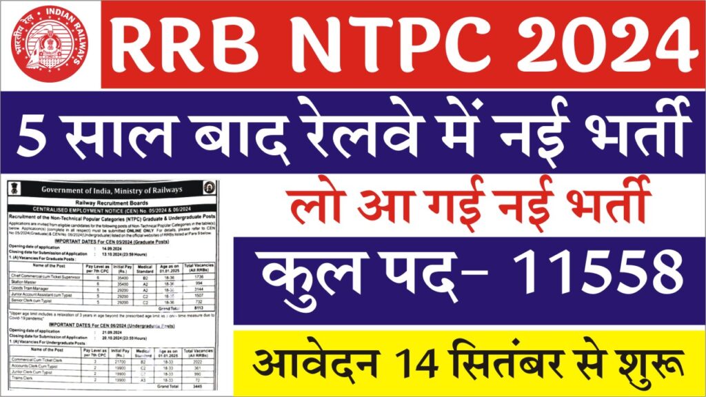 RRB NTPC Vacancy 2024