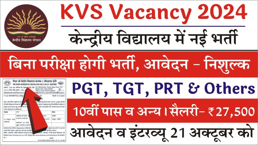 KVS Vacancy 2024