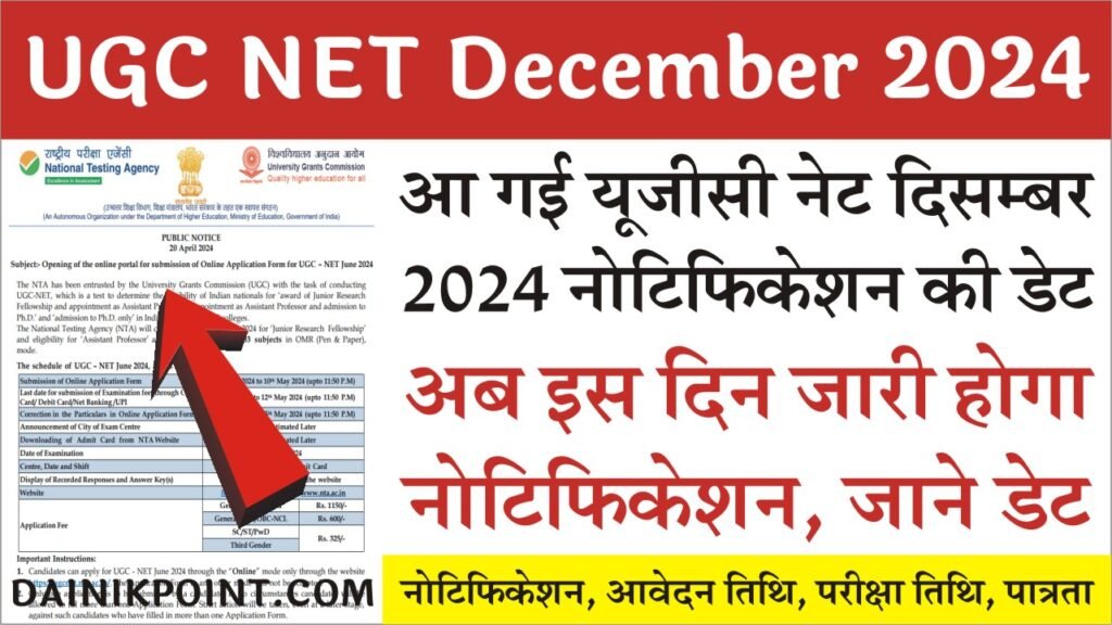 UGC NET December 2024 Date